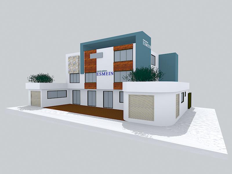 Render arquitectónico del Hospital del día ESMEIN